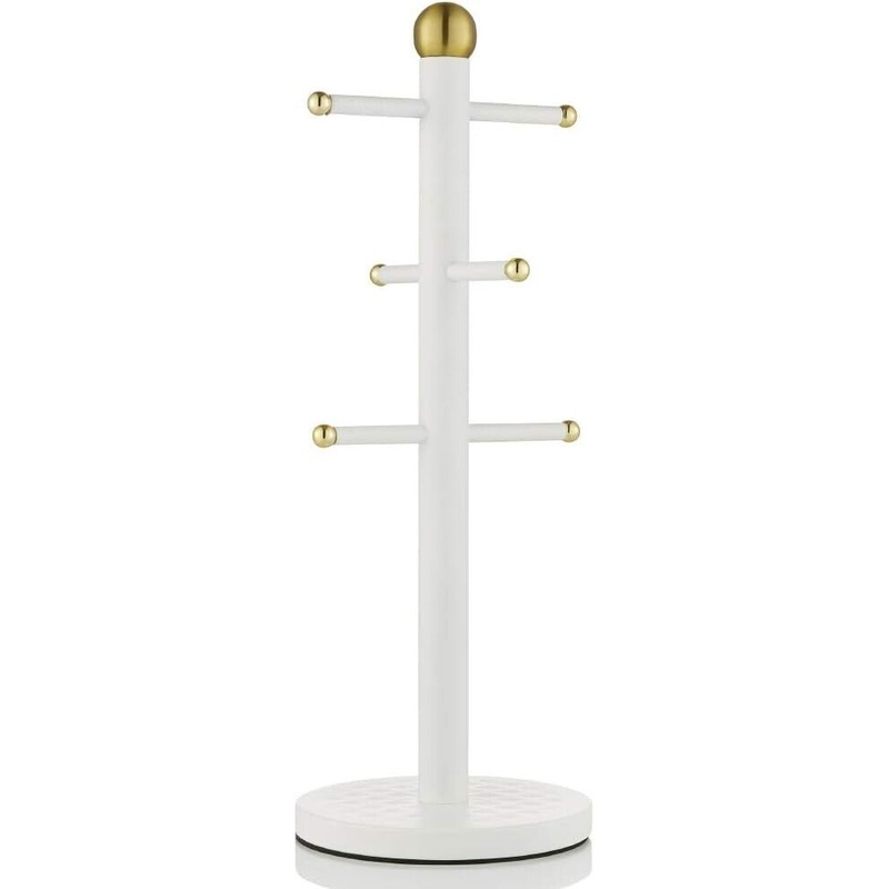 SWAN Gatsby Mug Tree White & Gold Vintage 1920s Style SWKA17520WHTN