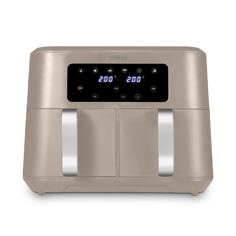 Tower Vortx Dual Basket 8.5L Air Fryer T17137MSH Latte
