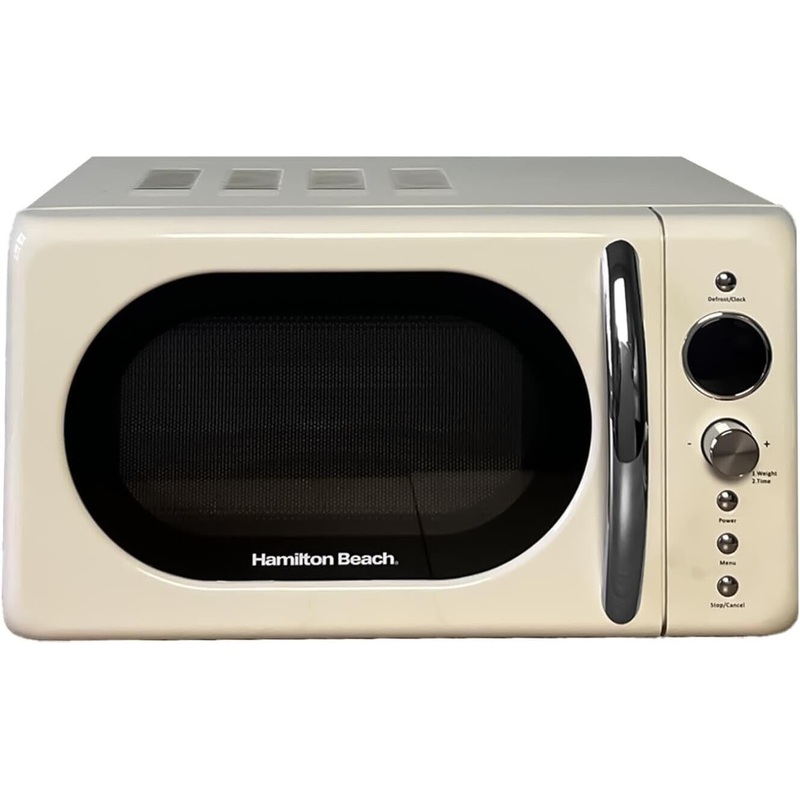 Hamilton Beach 20L Retro Cream Microwave 700W 20L Microwave Oven HB70H20C