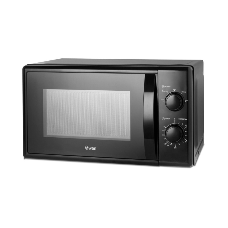 Swan Black Microwave SM4420BLK 700W 20L Manual Microwave New 2 Year Guarantee