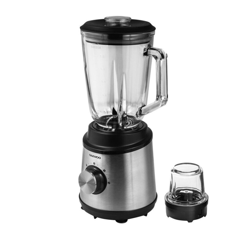 Daewoo 800W 1.5L Glass Jug Blender & Grinder for Soups, Smoothies & Juice