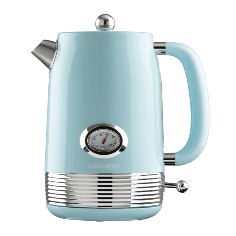 Daewoo Denver Sky Blue 1.5L Kettle - Stylish design with Temperature Gauge
