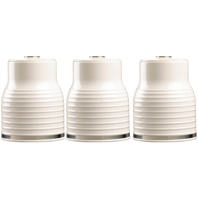 Daewoo Sienna Cream Tea Coffee Sugar Canisters Kitchen Storage Set