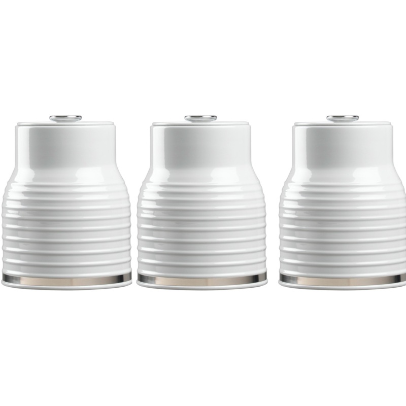 Daewoo Sienna Grey Tea Coffee Sugar Canisters Kitchen Storage Set