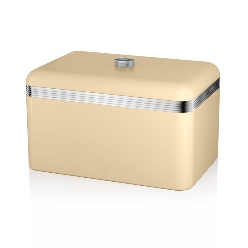 SWAN Retro Cream Breadbin Retro Design Kitchen Storage SWKA1010CN