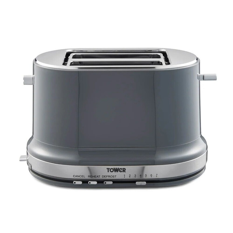 Tower Belle 2 Slice Toaster in Graphite Grey 7 Browning Settings T20043GRP