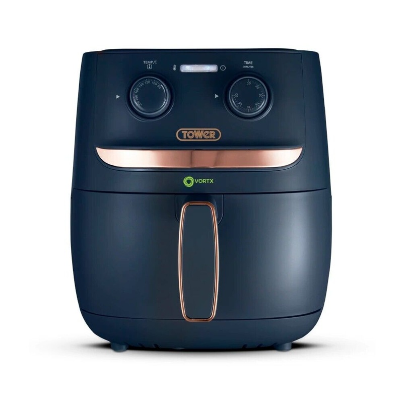 Tower Vortx 3.8L 1500w Air Fryer in Midnight Blue & Rose Gold T17126MNB
