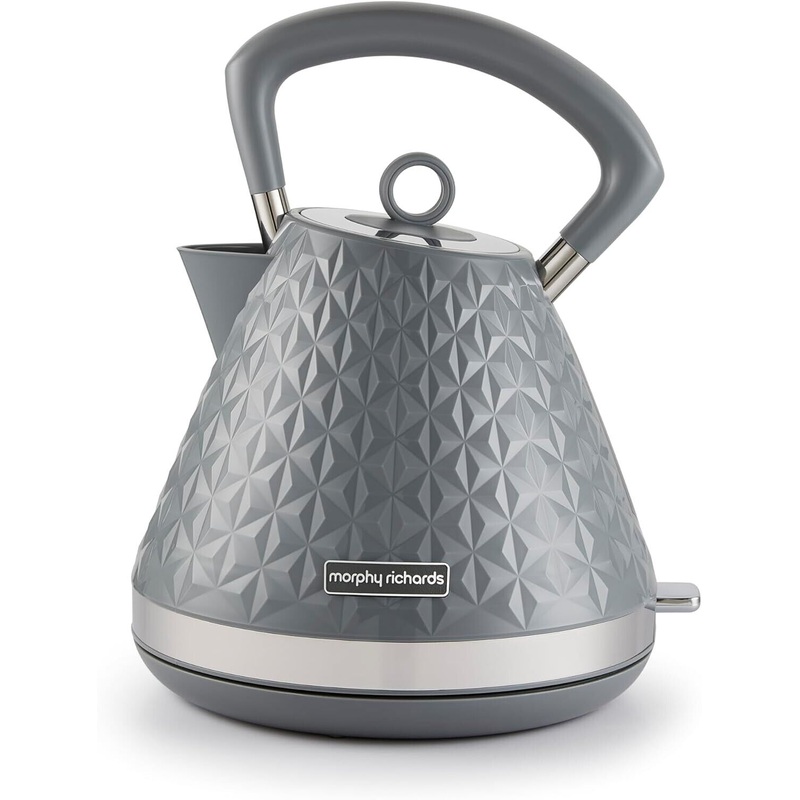 Morphy Richards Grey Vector 1.5L 3KW Pyramid Kettle 108135
