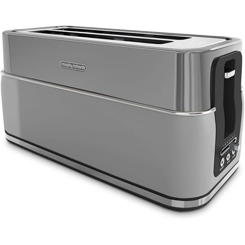 Morphy Richards Signature Grey 4 Slice Long Slot Toaster Matte Finish 245705