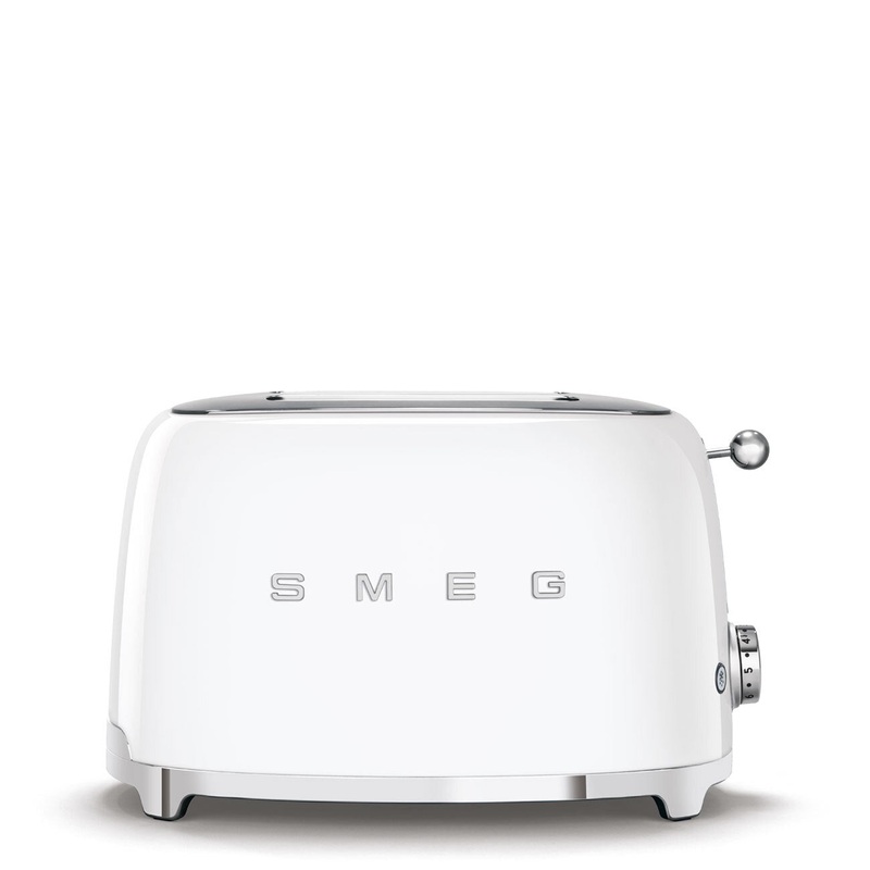 Smeg 2 Slice Toaster in White TSF01WHUK - Retro Style Toaster