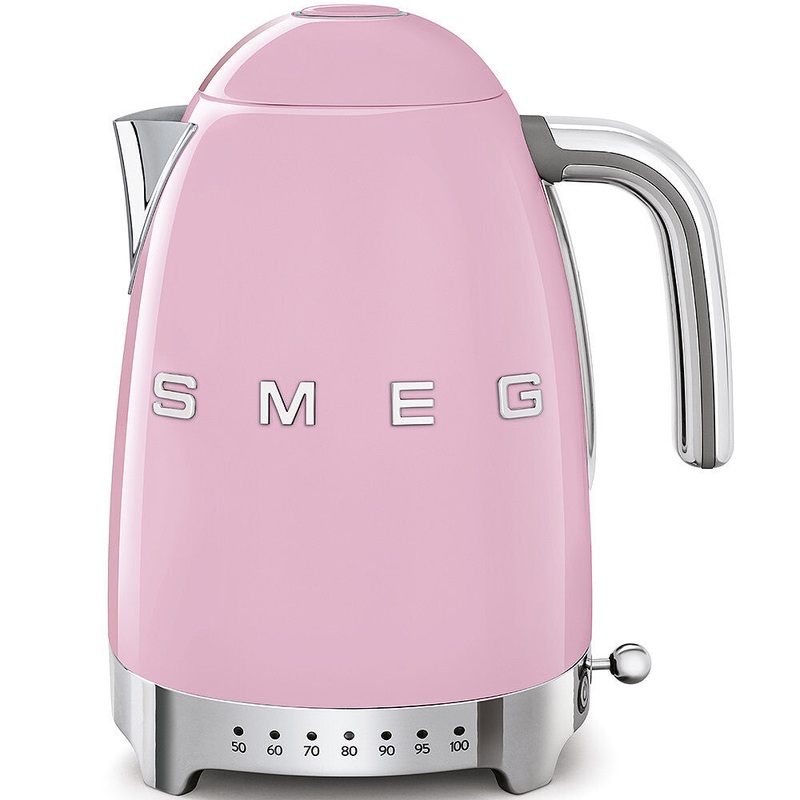 Smeg Pink 1.7L Kettle with Variable Temperature and Keep Warm KLF04PKUK