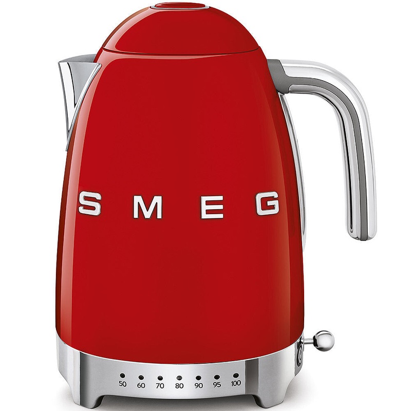Smeg Red 1.7L Kettle with Variable Temperature and Keep Warm KLF04RDUK
