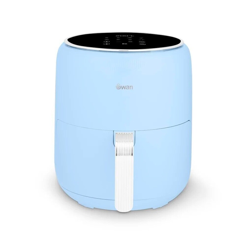 Swan Digital Air Fryer Blue Retro Design 4.5L 1500W 8 PreSet Programs SD10513BLU