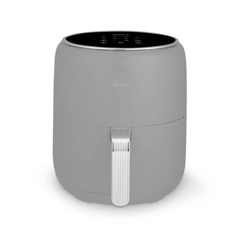 Swan Digital Air Fryer Grey Retro Design 4.5L 8 Pre-Set Programs SD10513GRY