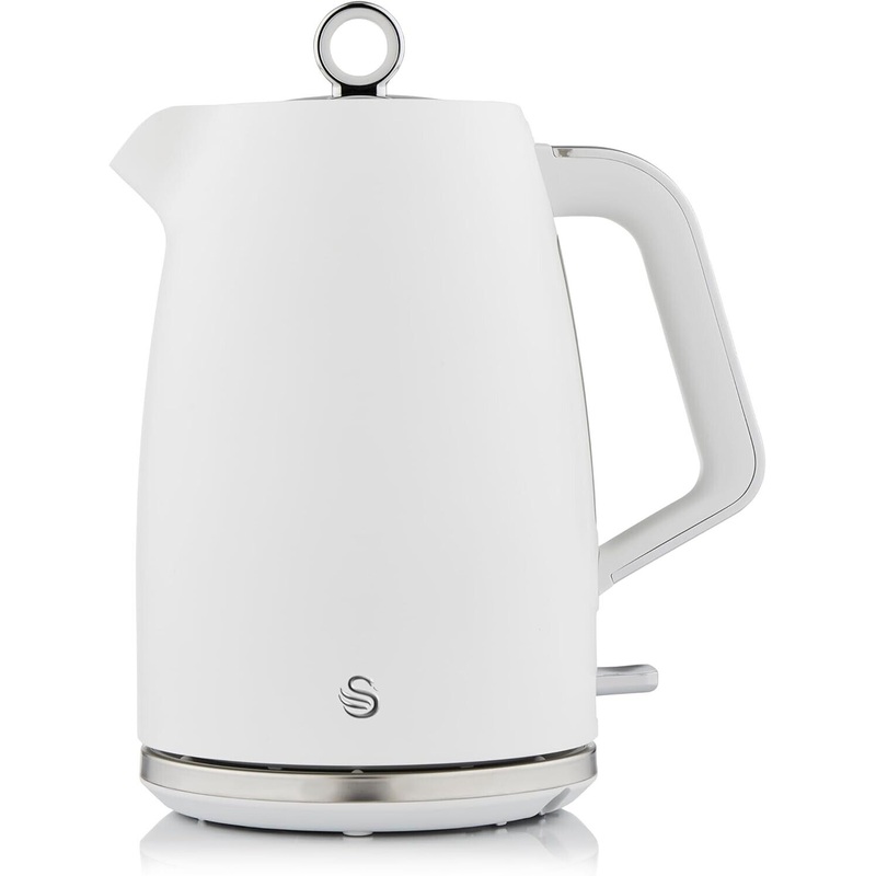 Swan Serenity 1.7L 3KW Kettle in a Matt White Finish with Chrome Trim SK14017WHT