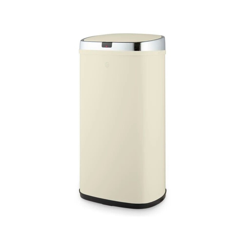 Swan Townhouse 42L Square Sensor Bin Cream - Kitchen/Household Bin SWKA4517CN