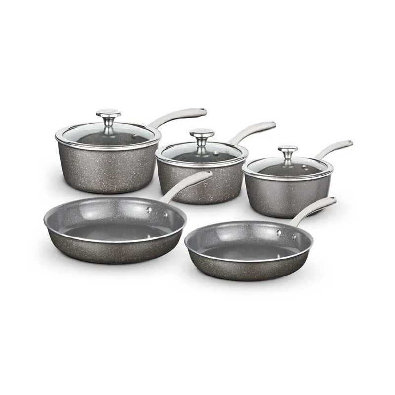 Tower Cerastone Cookware 5 Piece Set Oven Safe Non-Stick Aluminium Pan Set
