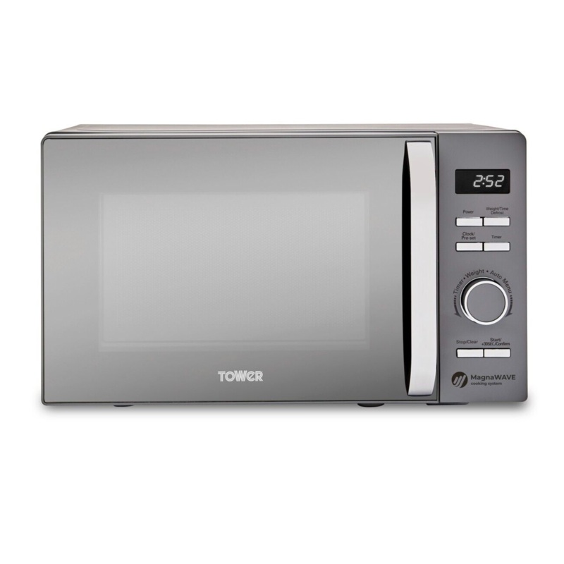 Tower Renaissance Grey 800W Digital Microwave Large 20L Capacity. 3 Yr Guarantee
