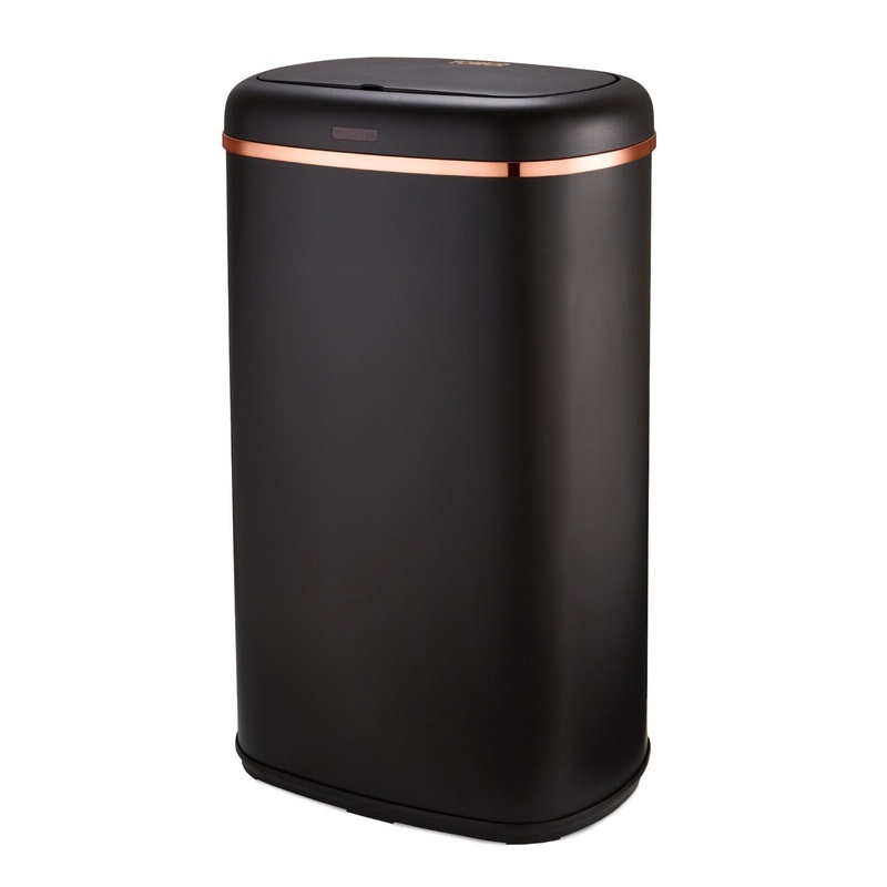 Tower Cavaletto 58L Sensor Bin Black/Rose Gold Household Kitchen Bin T838010BLK