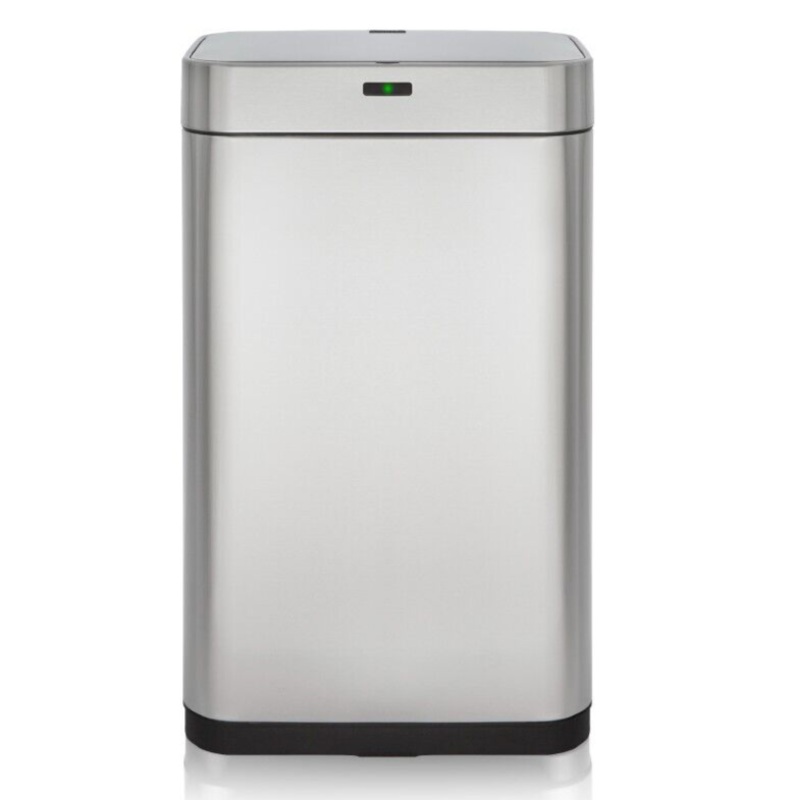 Tower T838001S 75L Sensor Bin Matt Steel | Household Kitchen Waste Bin