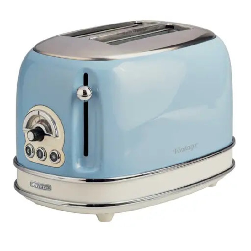 Ariete Vintage Blue Retro 2 Slice Toaster AR5515
