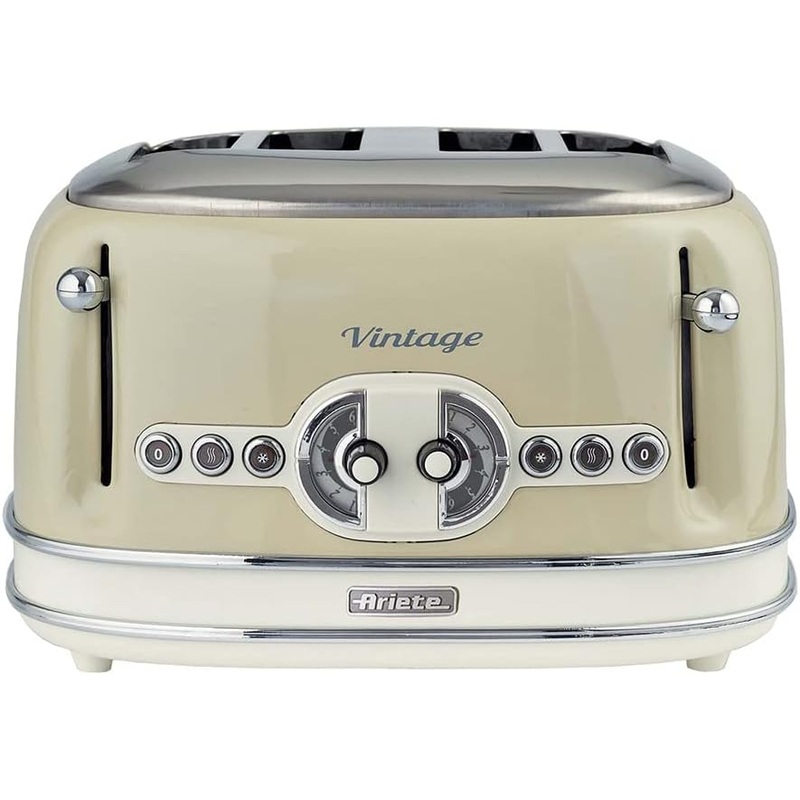 Ariete Vintage Cream Retro 4 Slice Toaster AR5603