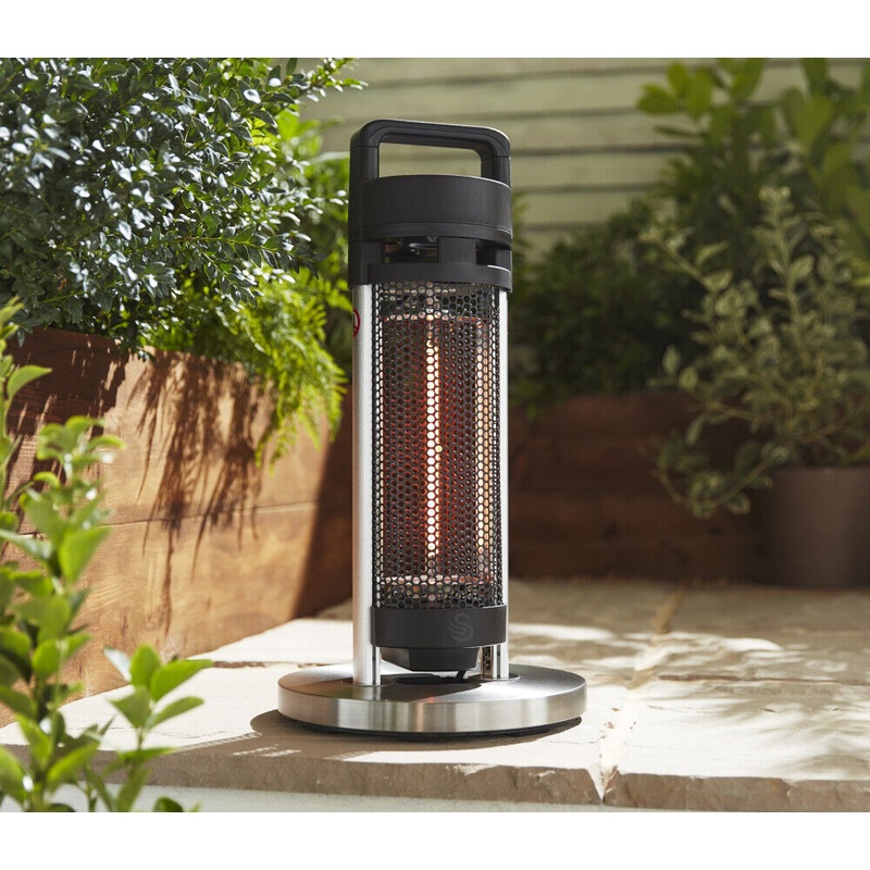 Swan Portable Patio Heater 1200W Free Standing Garden/Outdoor Heater. IP24 Rated