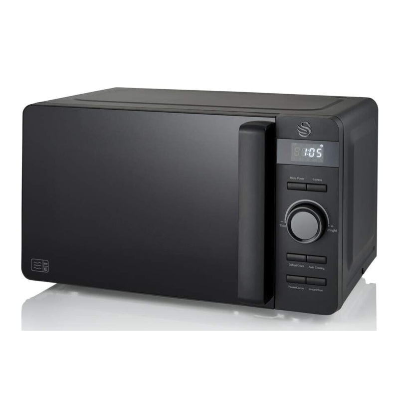 Swan Stealth 800W 20L LED Microwave Matte Black- Brand New with 2 Year Guarantee