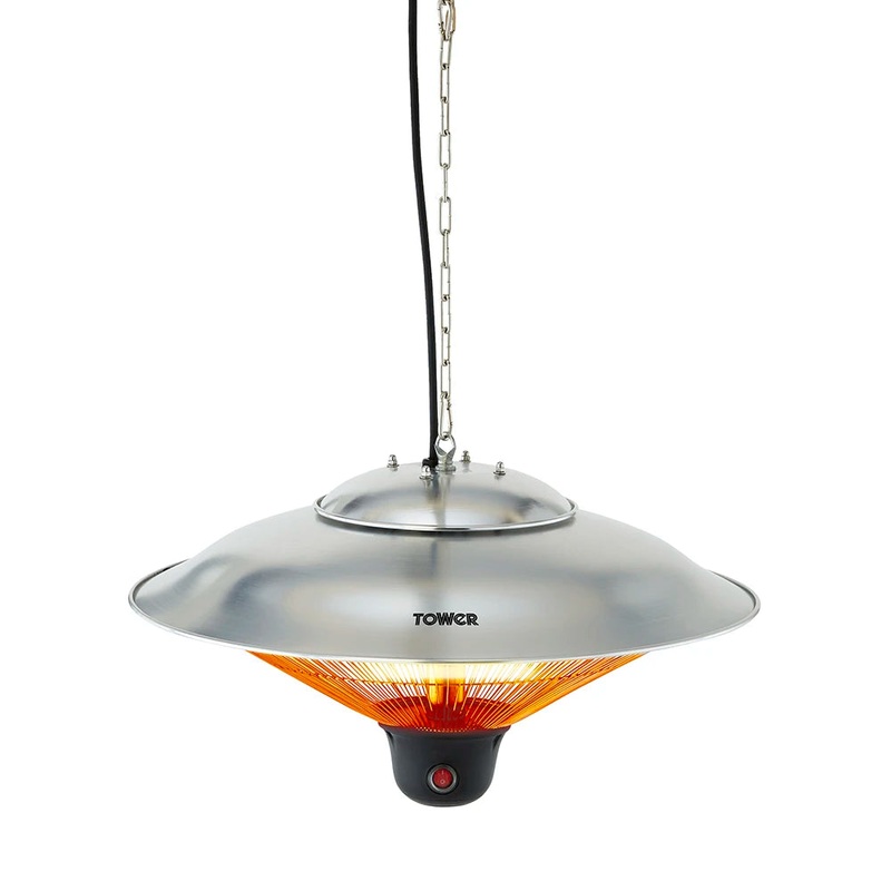 Tower Astro 1.5KW Outside Hanging Patio Heater, Smart Infrared with LED Light T978520