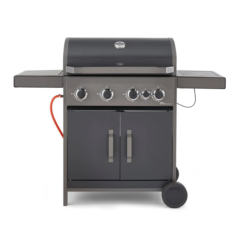 Tower Stealth 4000 Four Burner Gas BBQ, Including Side Burner, T978502