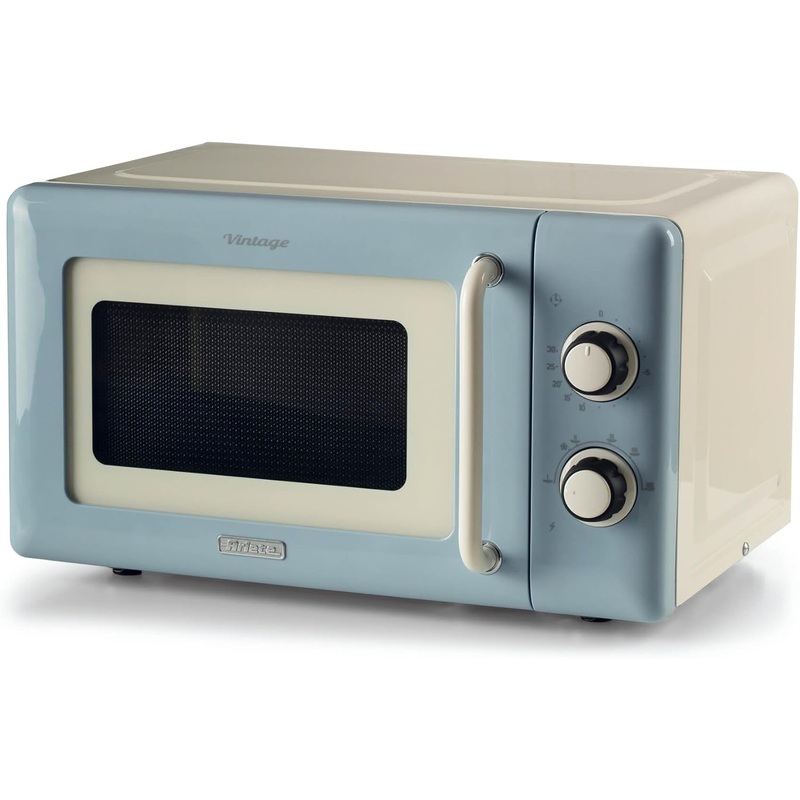 Ariete Vintage Blue Retro 800W 20L Microwave Oven AR3962