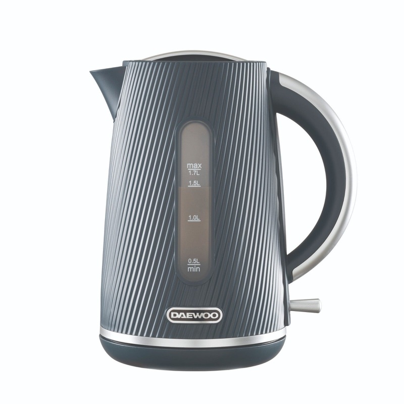 Daewoo Cascade 1.7L Electric Jug Kettle in Navy with Ribbed Texture Design SDA2816GE