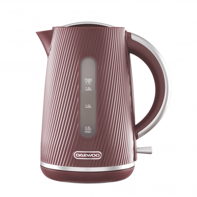 Daewoo Cascade 1.7L Electric Jug Kettle in Ruby Red with Texture Ribbed Design SDA2775GE