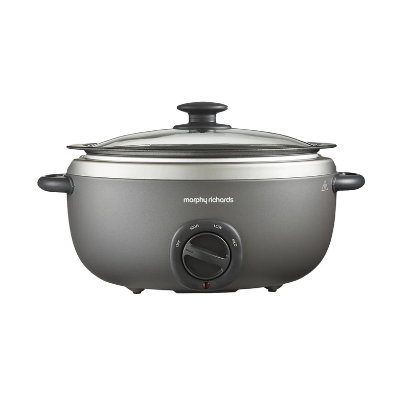 Morphy Richards 3.5L Easy Time Sear & Stew Slow Cooker 165W Matte Black 460021