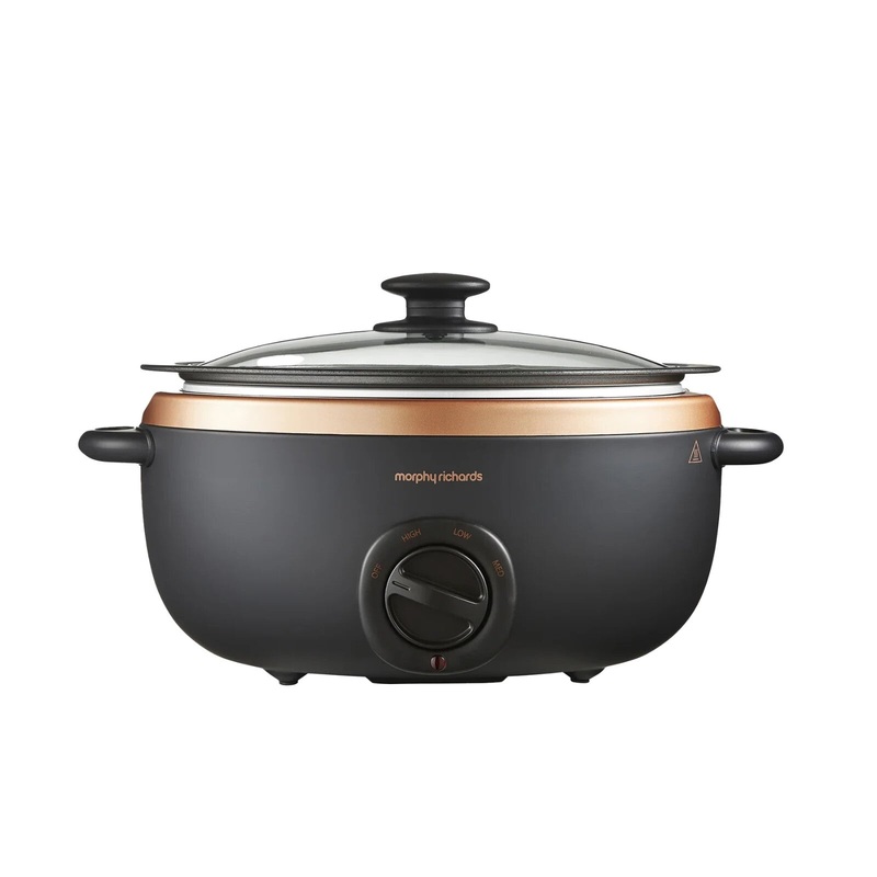 Morphy Richards 6.5L Sear and Stew Slow Cooker Black & Rose Gold 461016