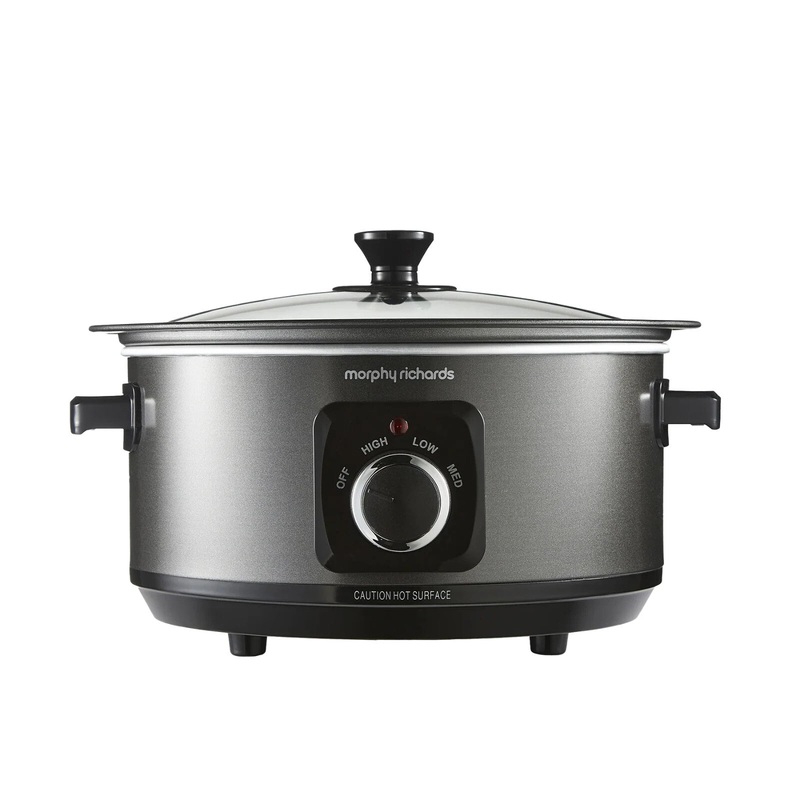 Morphy Richards 6.5L Sear & Stew Hinged Lid Slow Cooker Black 461020