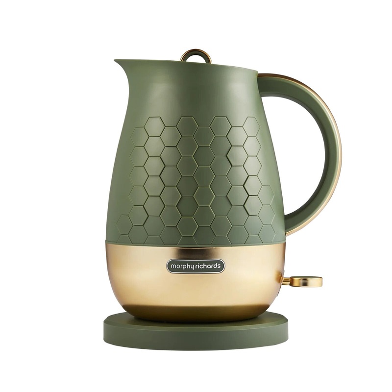 Morphy Richards Cassini 1.7L Jug Kettle in Olivine Green & Gold 103022