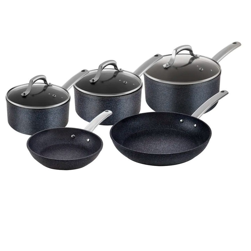 Tower Trustone Cookware 5 Piece Pan Set Induction Ready Violet/Black T800031