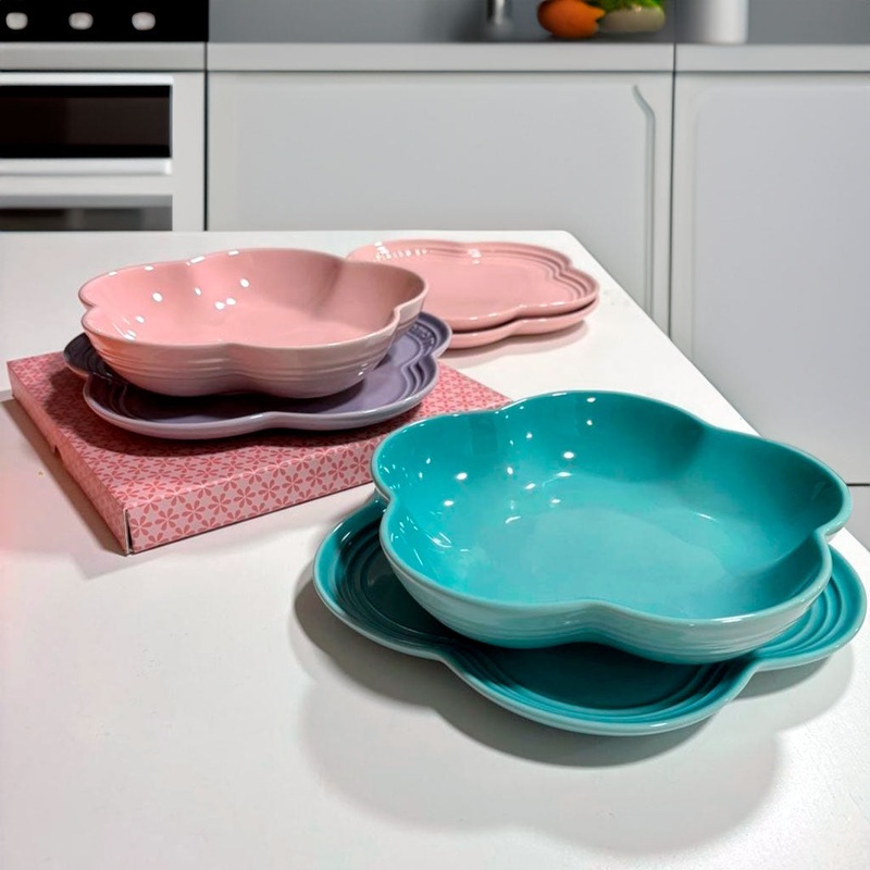 Plato cermico Flor Le Creuset