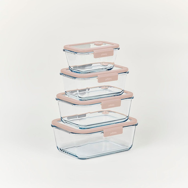 Recipiente de cristal para vaco Pebbly