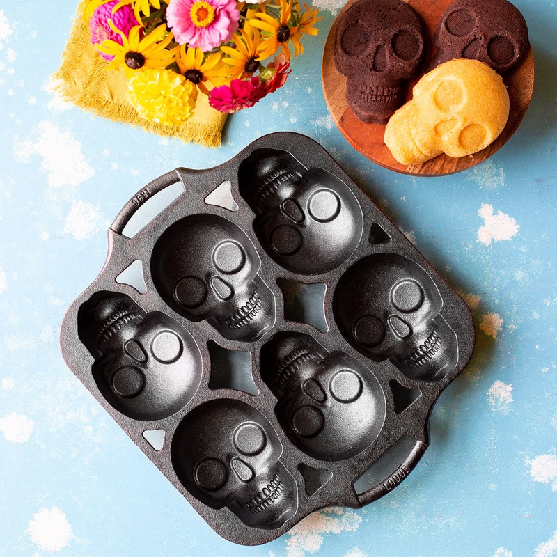 Molde de hierro para 6 mini calaveras Lodge