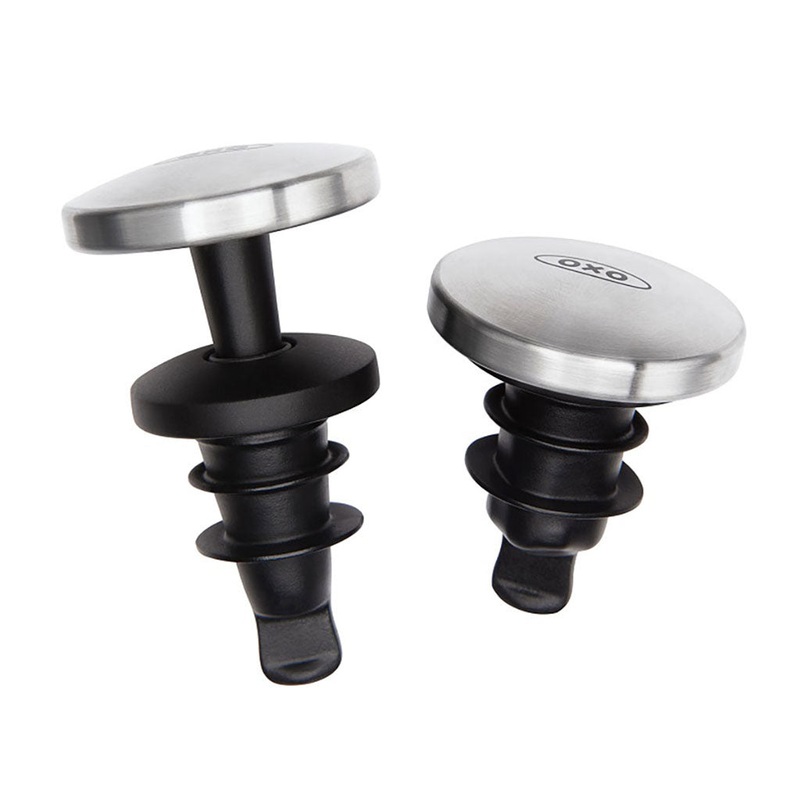 Set de 2 tapones hermticos para vino OXO