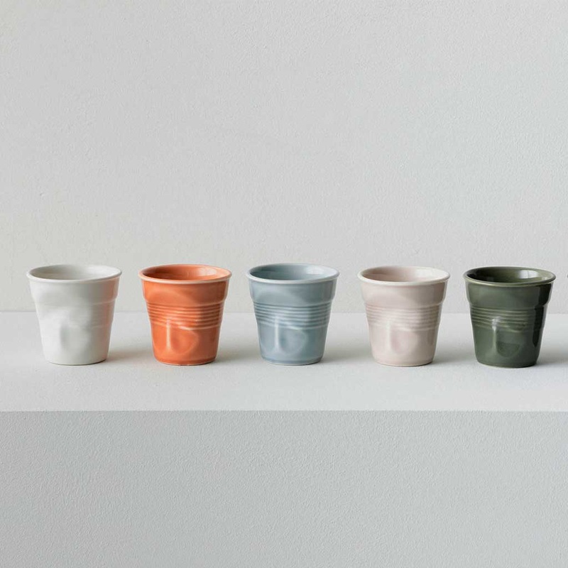 Taza arrugada tipo espresso de porcelana 80 ml Revol