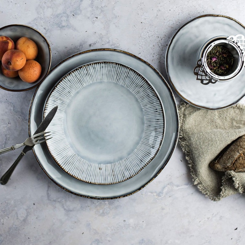 Plato de cena de gres Organic Collection