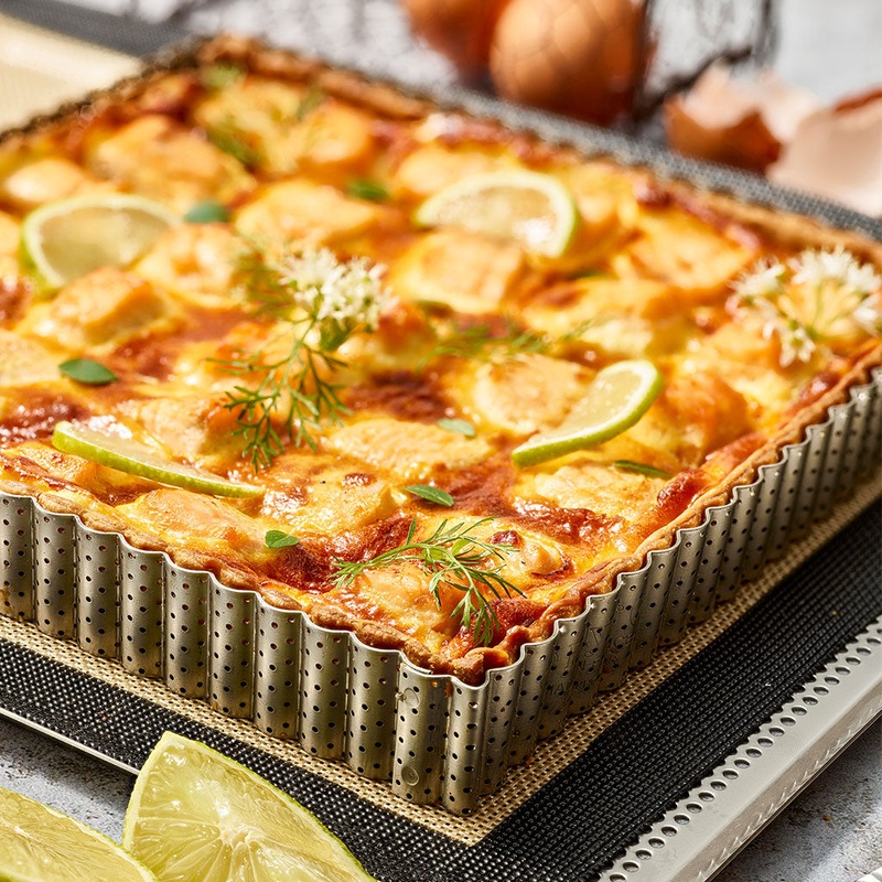 Marco cuadrado perforado de repostera De Buyer