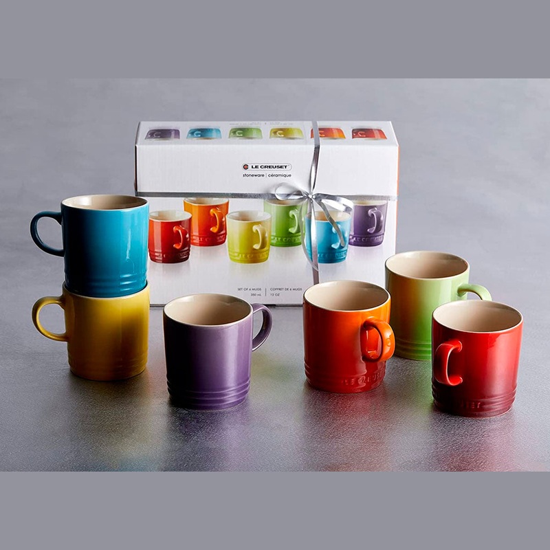 Set 6 tazas cermicas 100ml Arcoiris Le Creuset