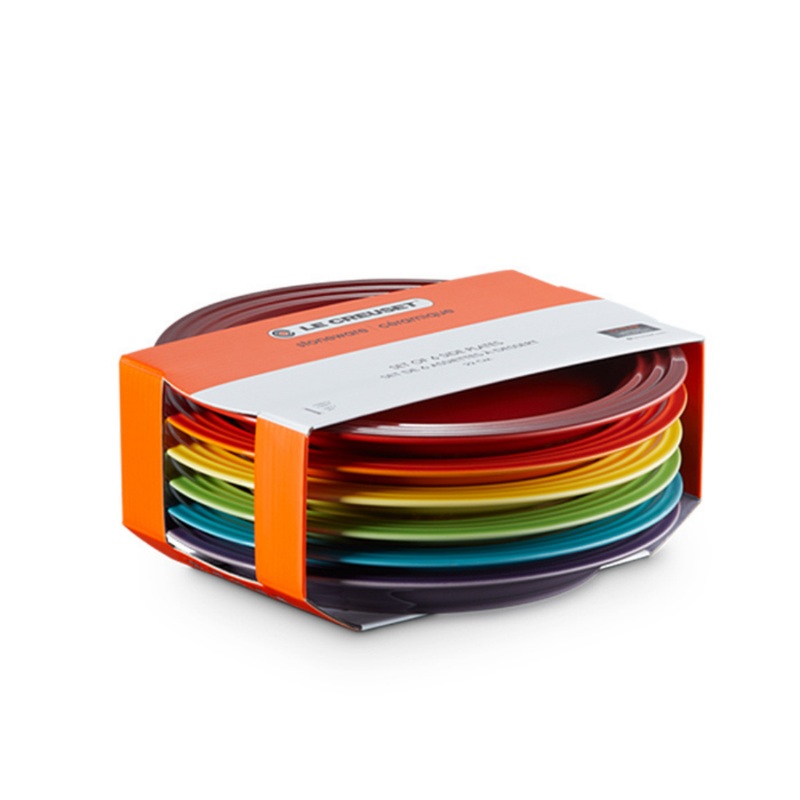 Set 6 platos Arcoiris Le Creuset