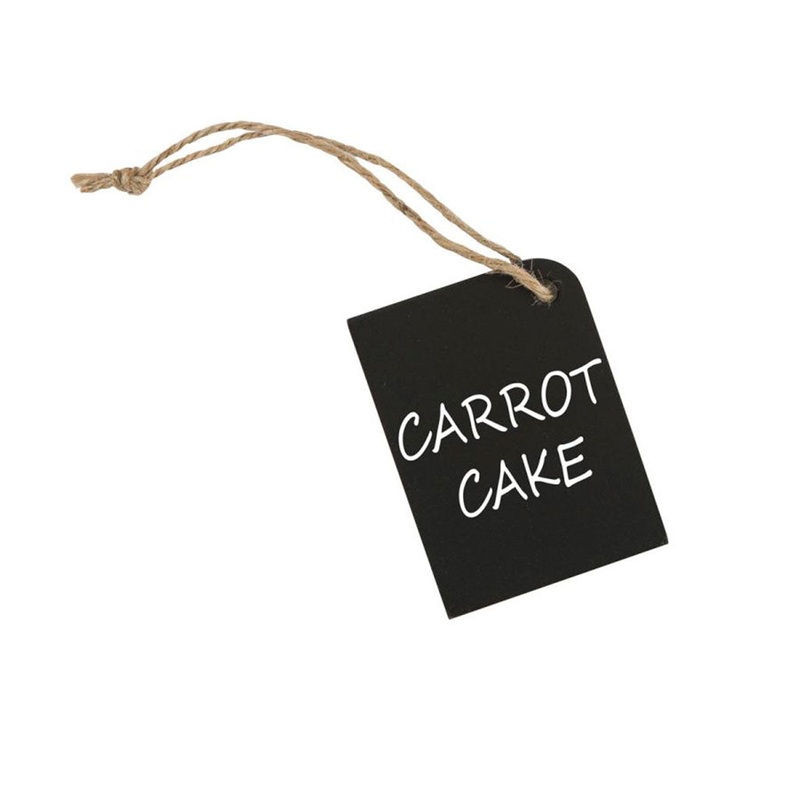 Etiqueta de pizarra con cuerda de T&G