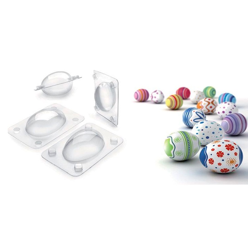 Set de 3 moldes para huevos de chocolate 3D Ibili
