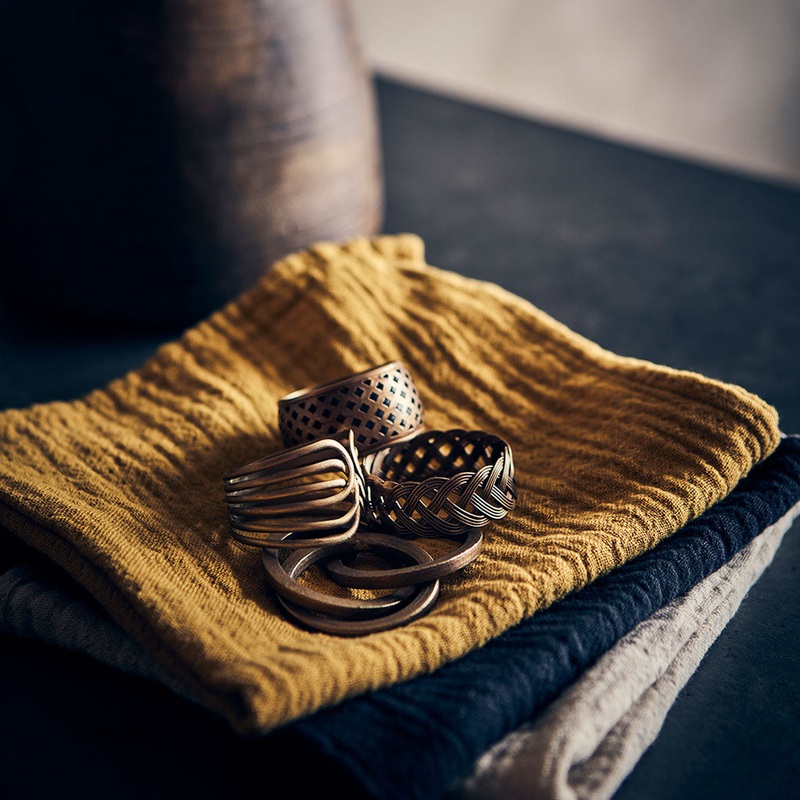 Conjunto de 4 servilleteros Odin de Affari of Sweden